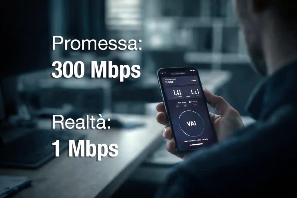 velocità internet instabile fwa speed test 1 mbps smartphone